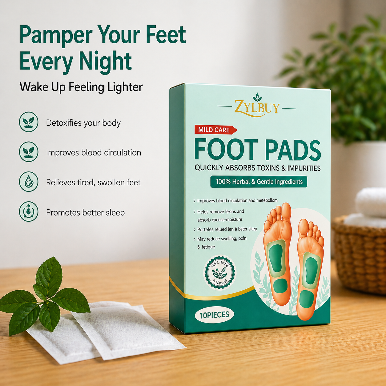 Zylbuy Detox Foot Patches(Buy 1 Get 1 Free)