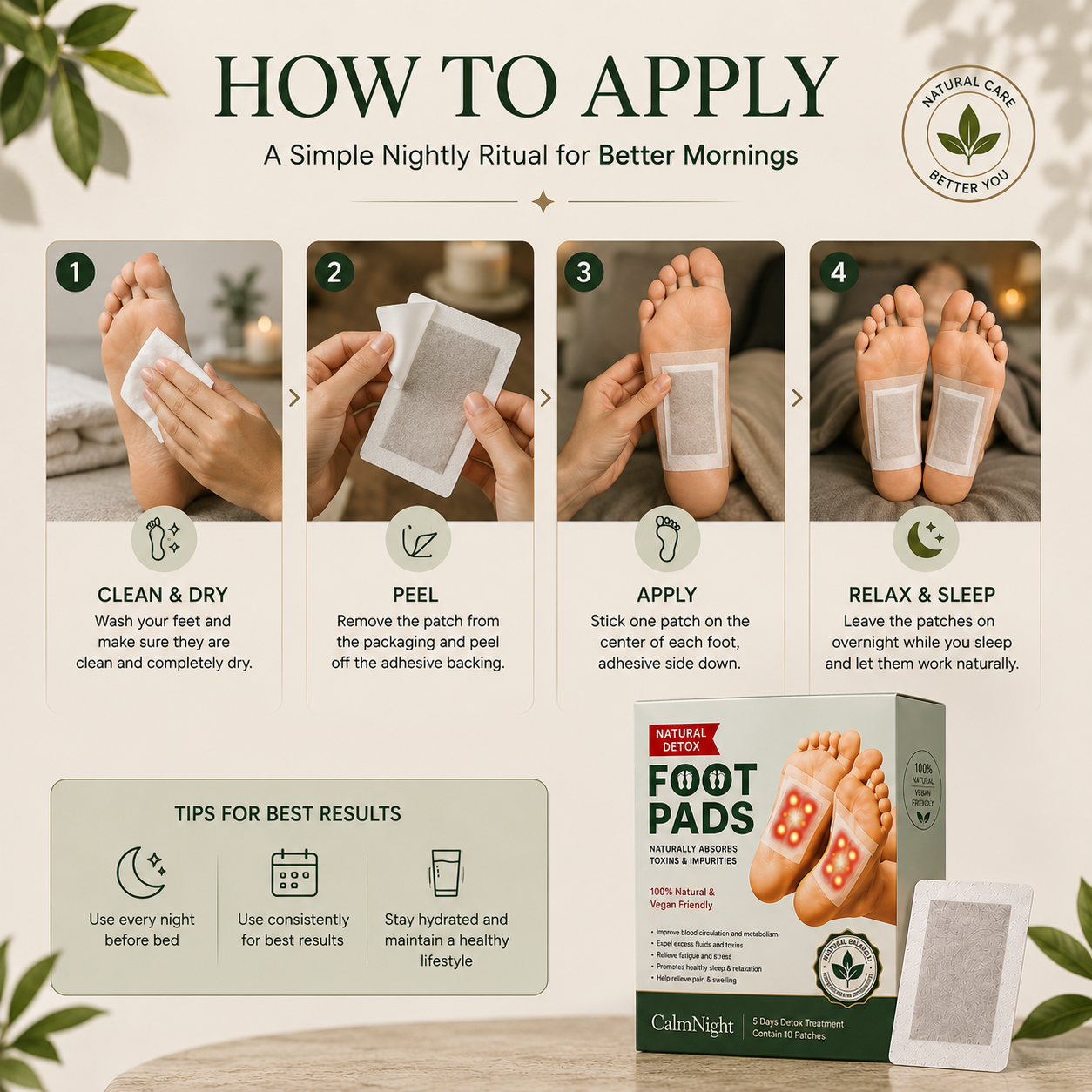 CalmNight™ Overnight Sleep Patches | Better Nights Start Here