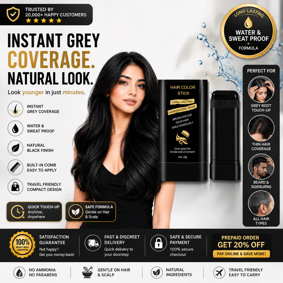 Lustra™ 2 in 1 Water & Sweat Proof Hair Comb Dye for Men & Women
