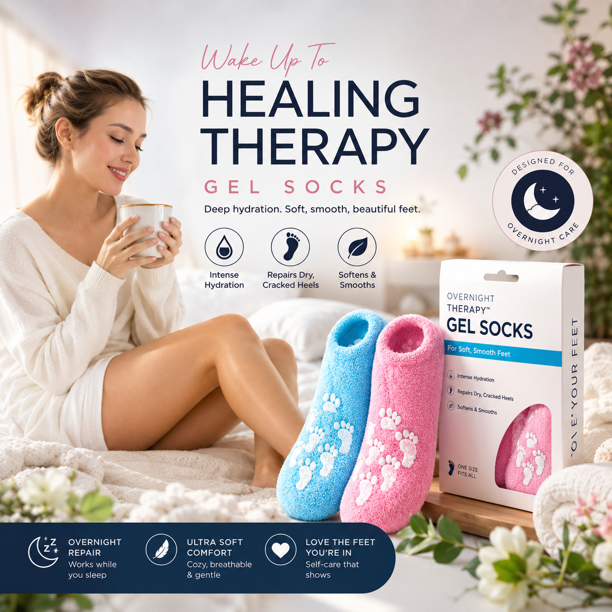 Healing Therapy Gel Socks✨ | Buy One Get One Free 🔥| Adjustable Size