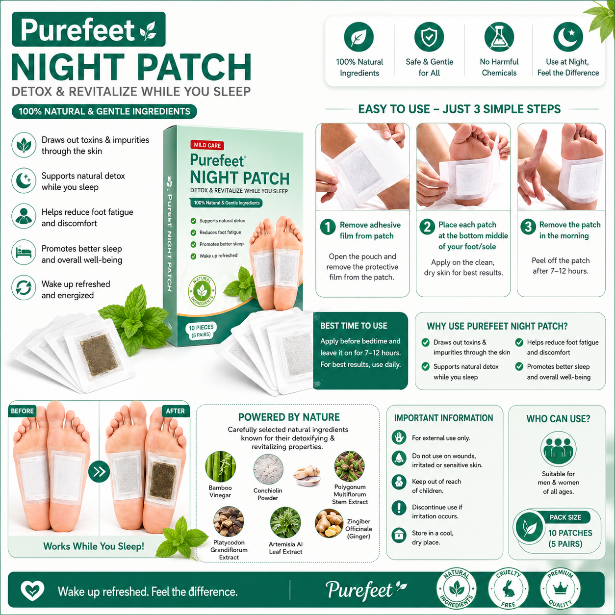 Purefeet Night Patch