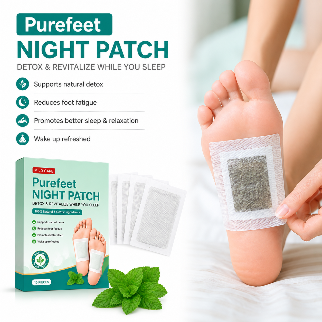 Zylbuy™ Premium Detox Foot Patches (Pack of 10)