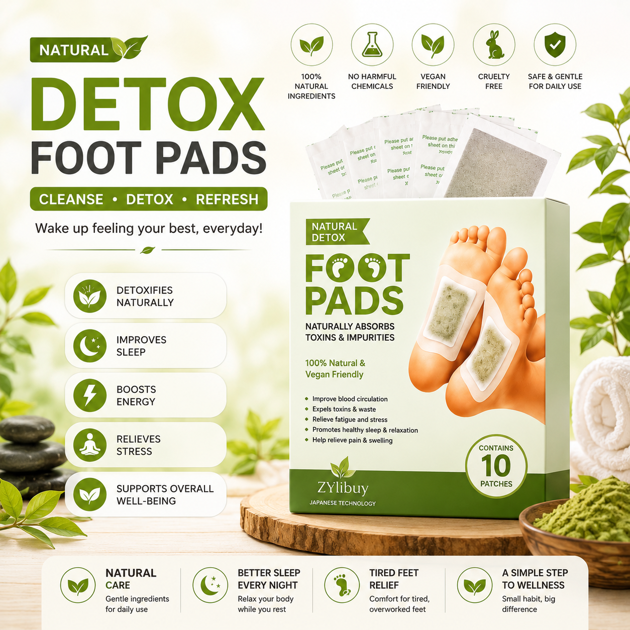 Natural Foot Patches | Buy 1 Get 1 FREE – Today Only 🌿✨